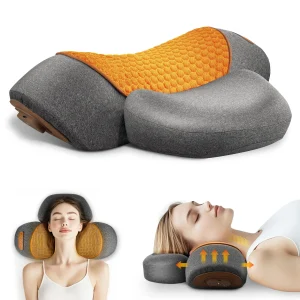 Electric Neck Massager Cervical Pillow Hot Compress, Heating Vibration