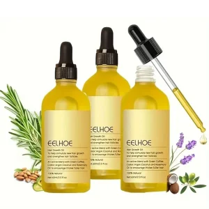 1/2/3pcs Natural Hair Growth Oil Rosemary Anti Hair Loss, Regrowth and Repair