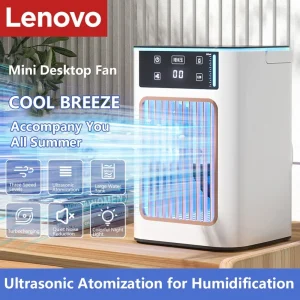 Lenovo USB Air Cooler Portable Desktop Cooling Fan With Humidifier