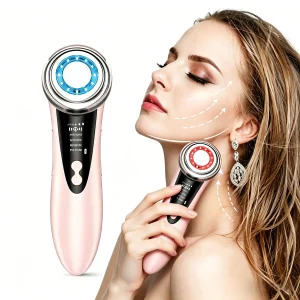 4in1 Facial Massager Red Blue Light therapy Vibration Skin Tightening Face Lifting Anti Wrinkle
