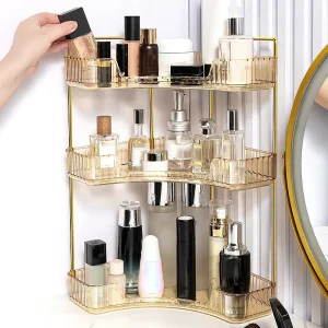 1-Piece Two-Layer/Three-Layer Corner Storage Rack Desktop Organizer
