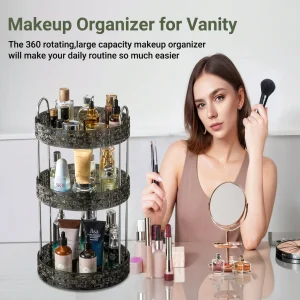 360° Rotating Makeup Organizer for Women Multi-Functional